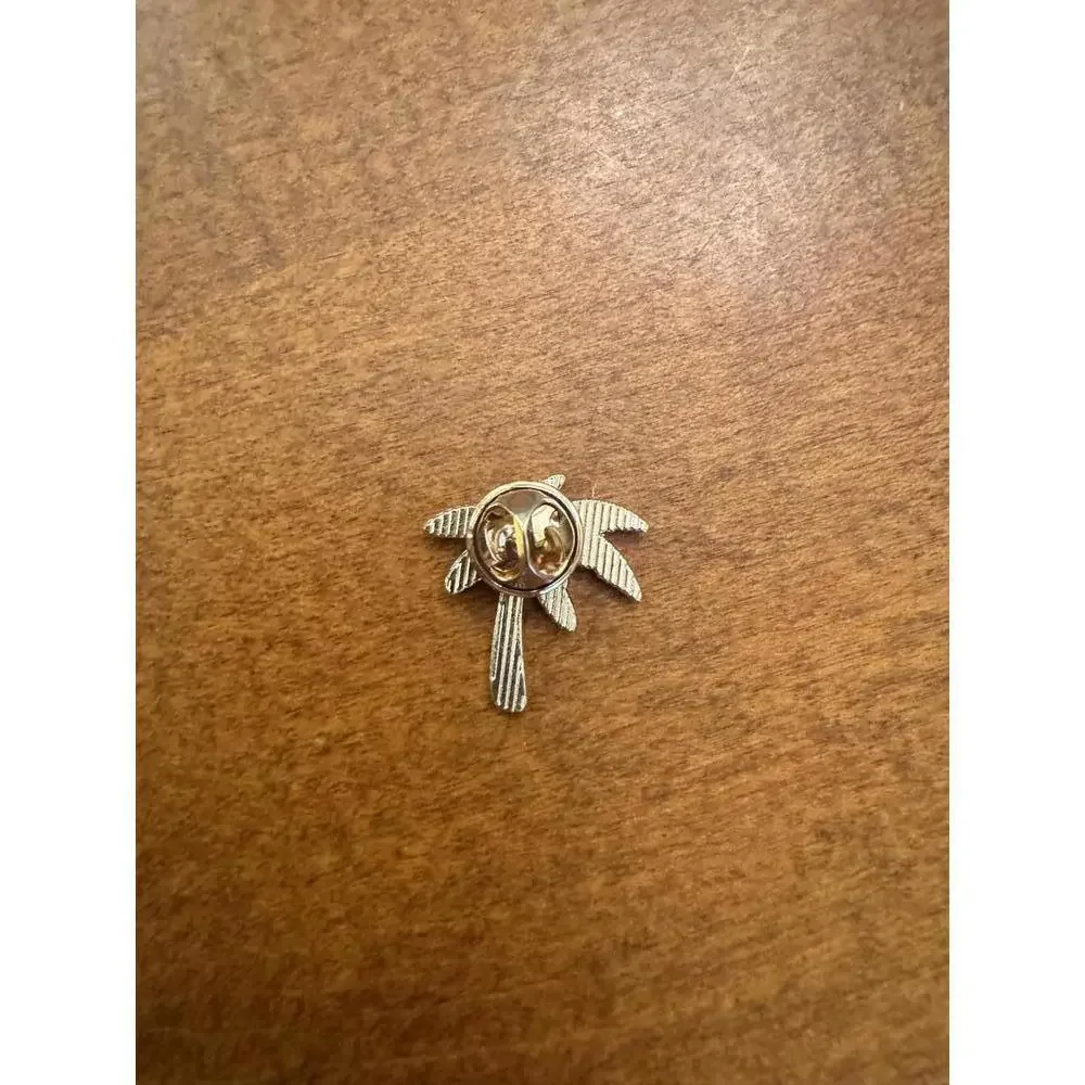 Palm Tree Rhinestone Brooch Pin
